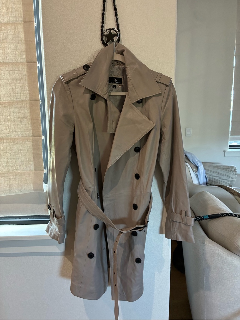 Classic Beige Trench Coat - Double-Breasted Women's Coat